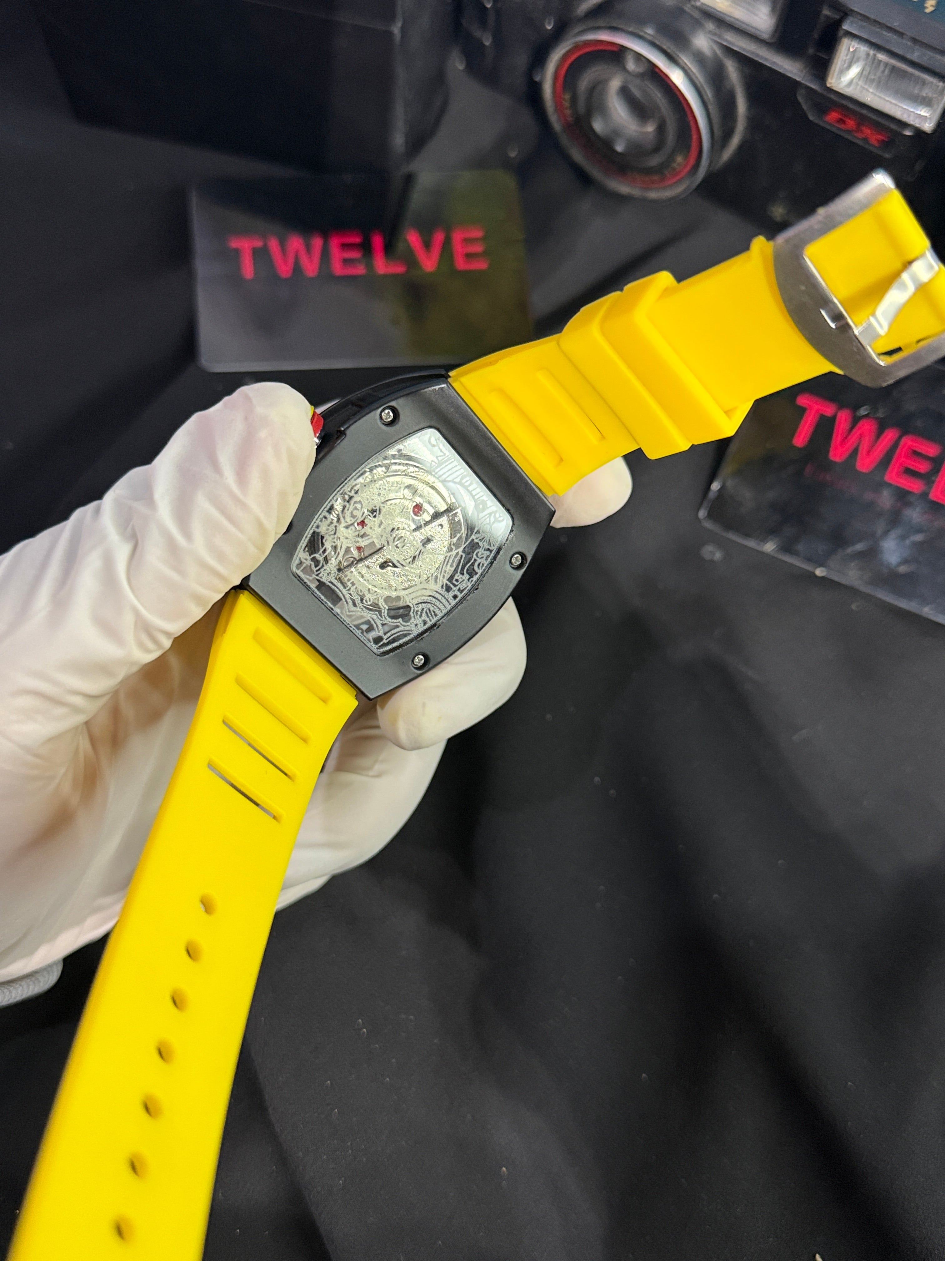 Richard mile Tourbillon smiley Automatic yellow strap